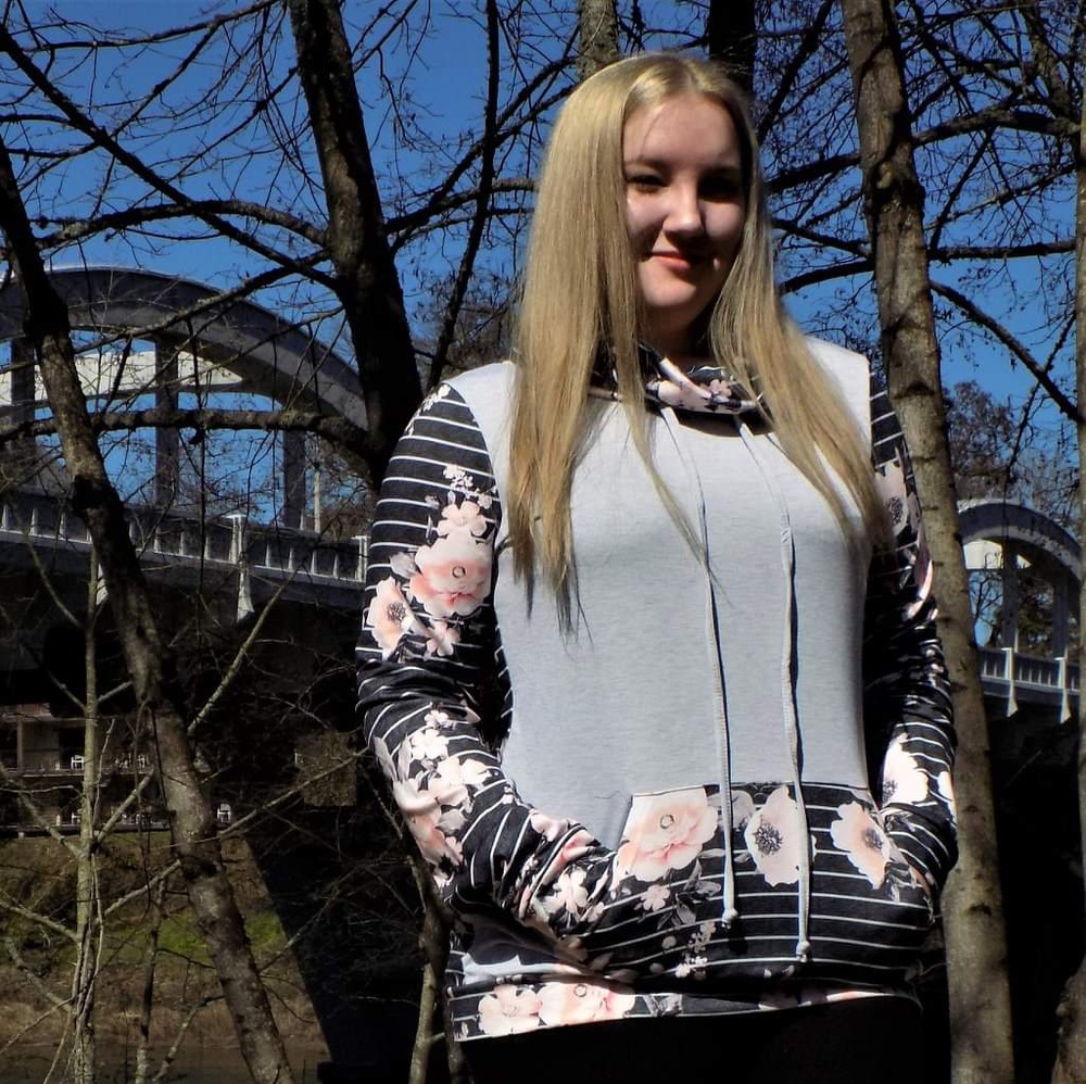 Floral Cowl Neck Sweatshirt